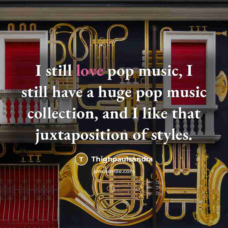 “I still love pop music, I still have a huge…” quote by Thighpaulsandra