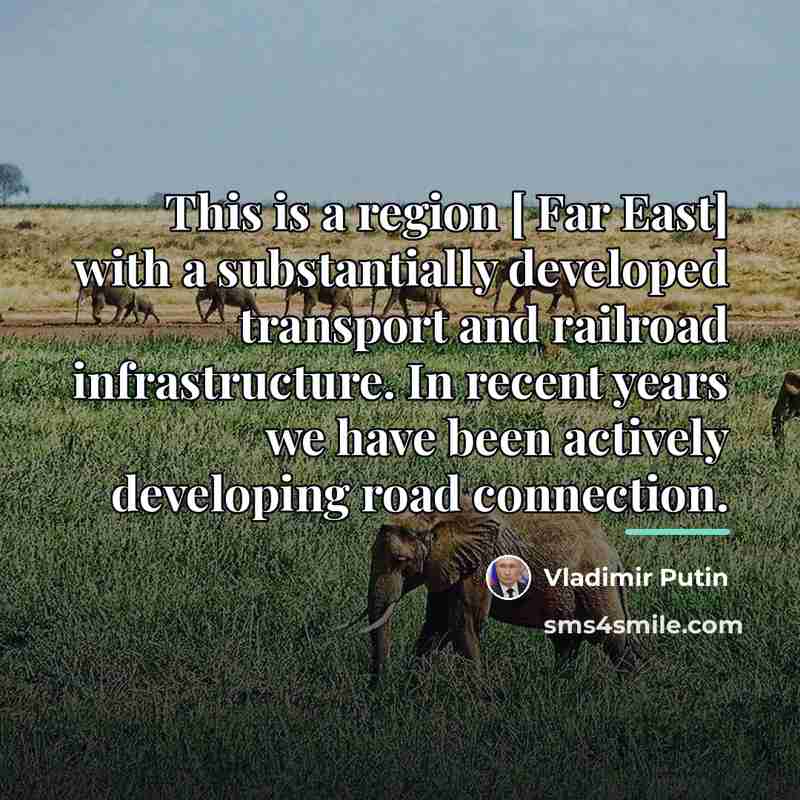 “This is a region [ Far East] with a substantially…” quote by Vladimir Putin