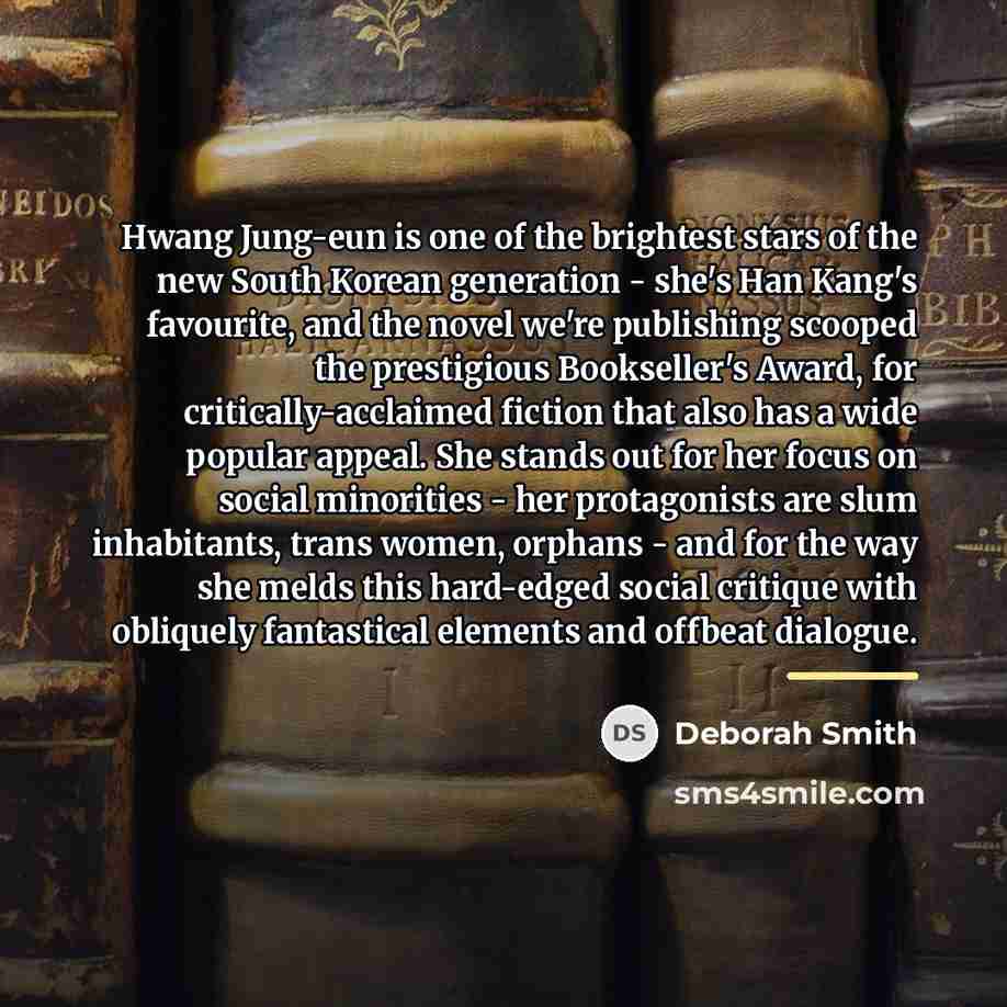 “Hwang Jung-eun is one of the brightest stars of the…” quote by Deborah Smith