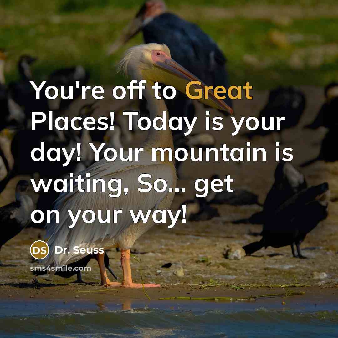“You're off to Great Places! Today is your day! Your…” quote by Dr. Seuss