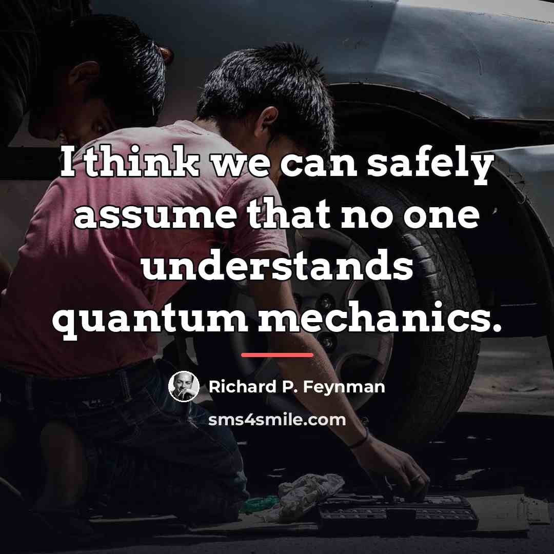 “I think we can safely assume that no one understands…” quote by Richard P. Feynman