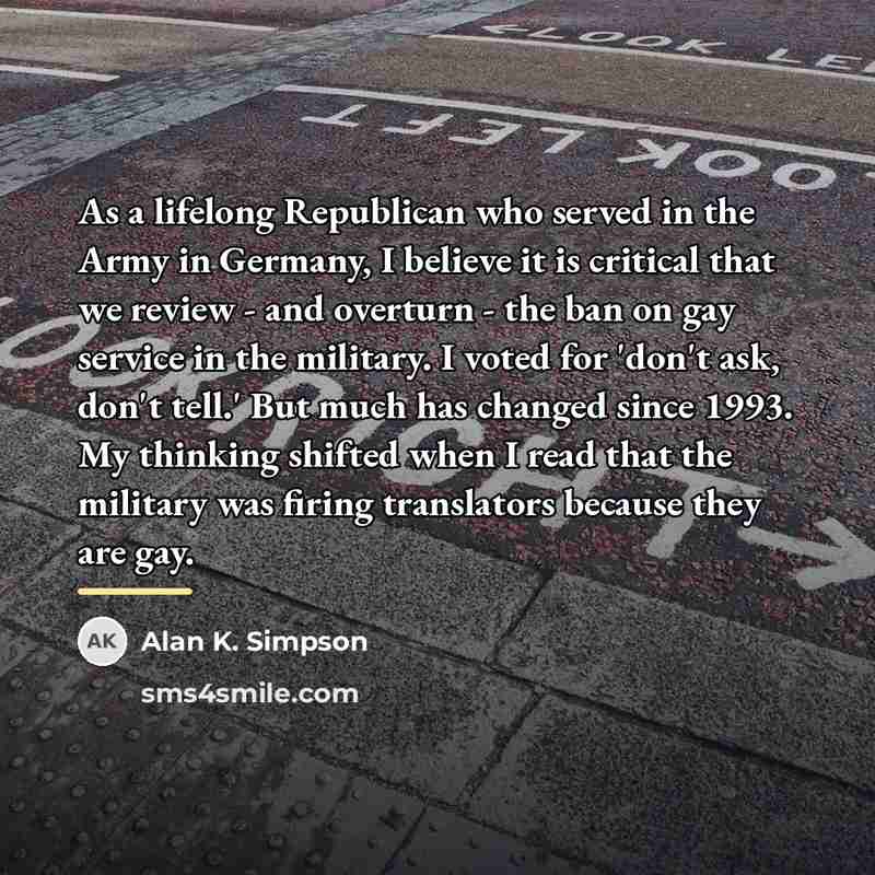 “As a lifelong Republican who served in the Army in…” quote by Alan K. Simpson