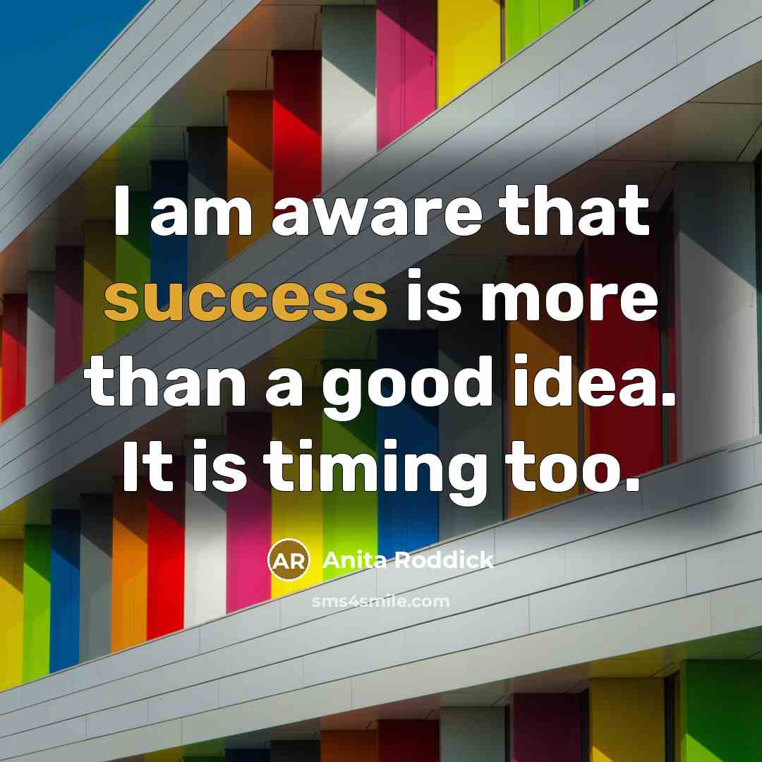 “I am aware that success is more than a good…” quote by Anita Roddick