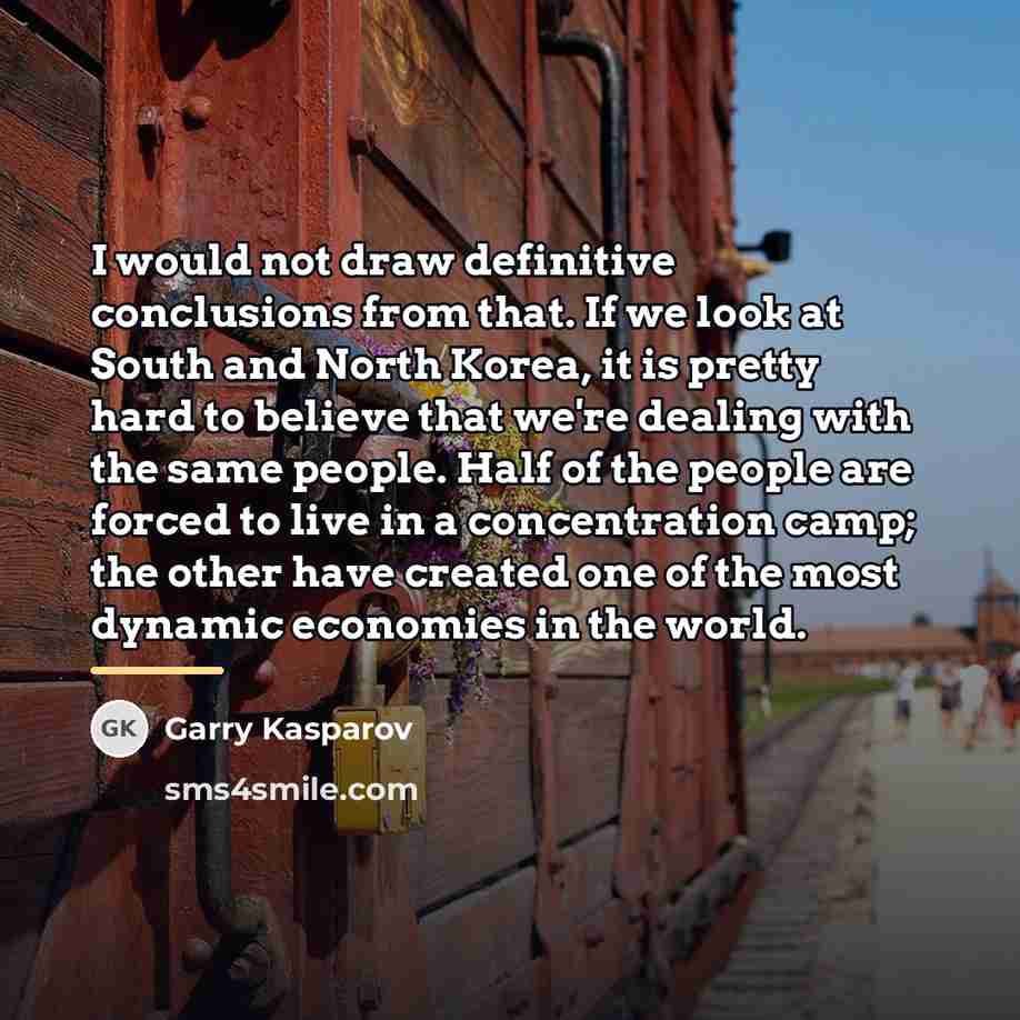 “I would not draw definitive conclusions from that. If we…” quote by Garry Kasparov
