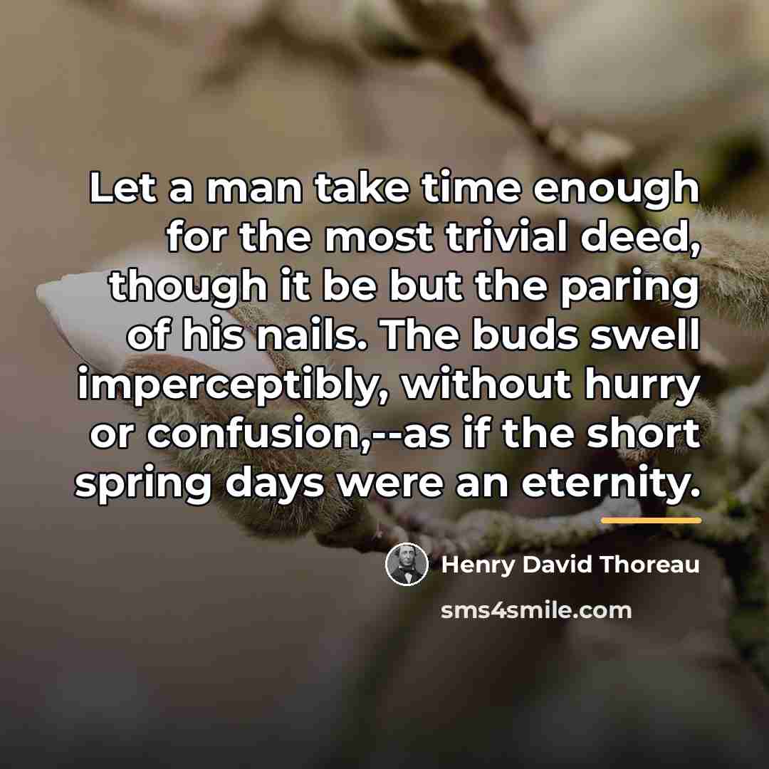 “Let a man take time enough for the most trivial…” quote by Henry David Thoreau