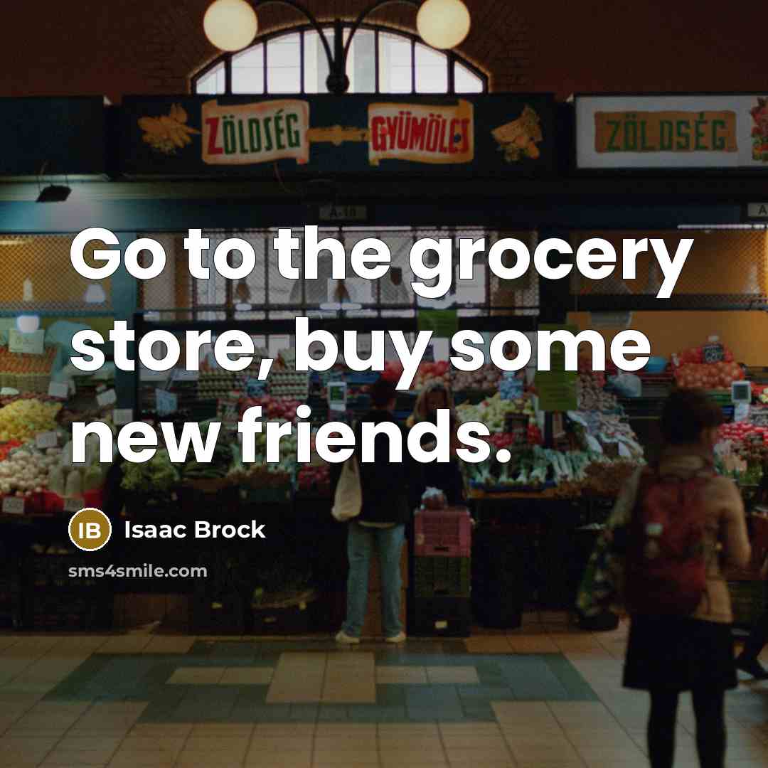 “Go to the grocery store, buy some new friends.…” quote by Isaac Brock