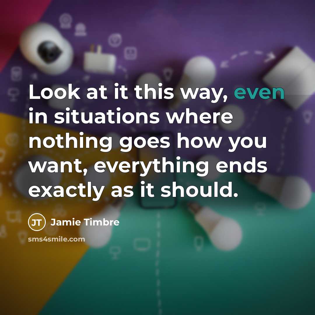 “Look at it this way, even in situations where nothing…” quote by Jamie Timbre