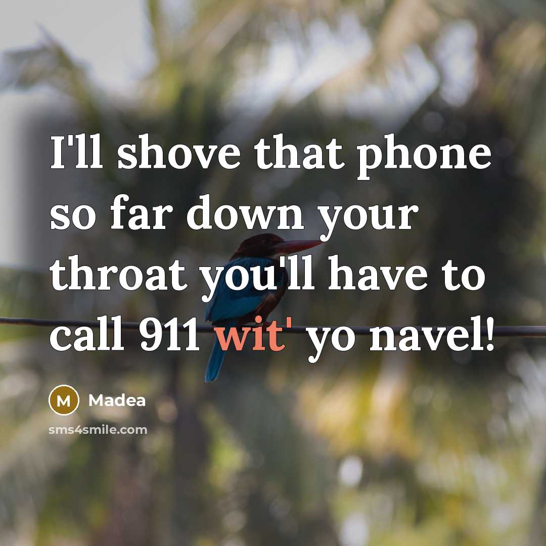 “I'll shove that phone so far down your throat you'll…” quote by Madea
