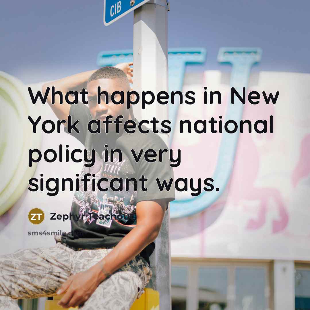 “What happens in New York affects national policy in very…” quote by Zephyr Teachout
