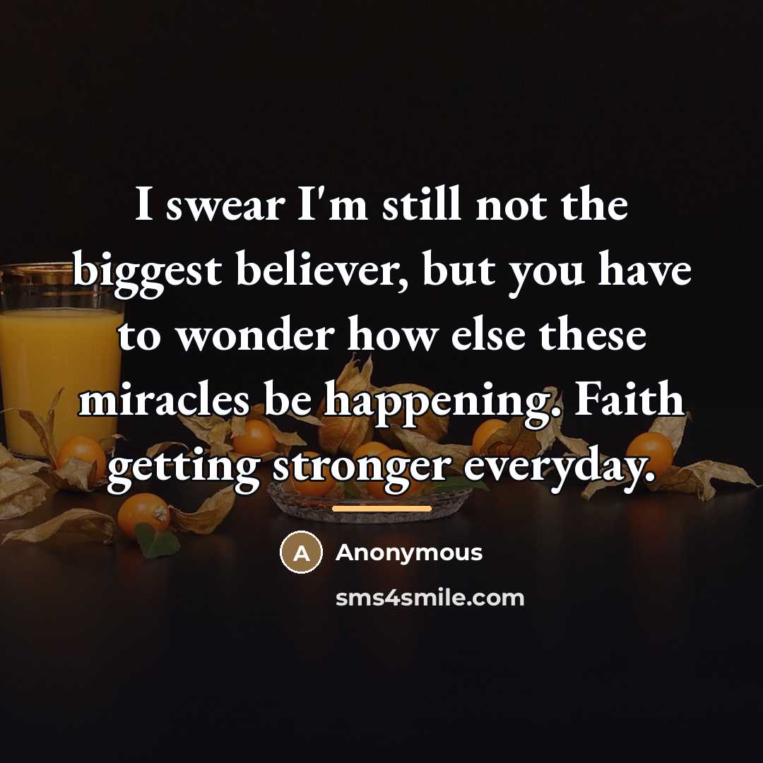 “I swear I'm still not the biggest believer, but you…” quote by Anonymous