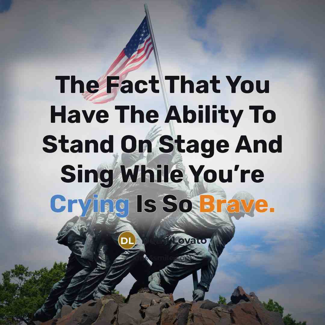 “The Fact That You Have The Ability To Stand On…” quote by Demi Lovato