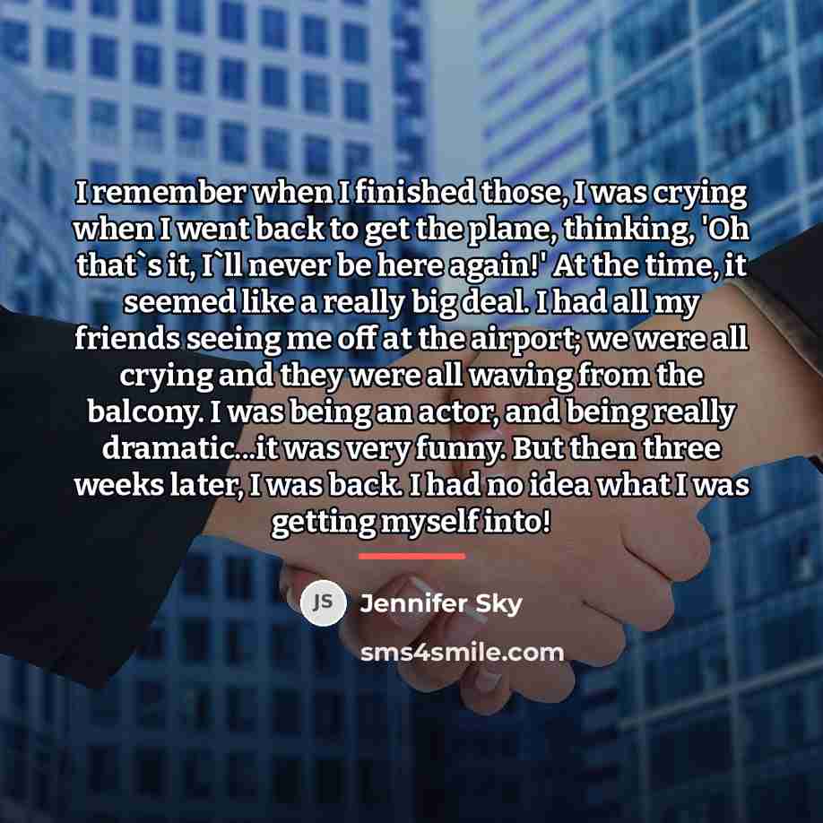 “I remember when I finished those, I was crying when…” quote by Jennifer Sky
