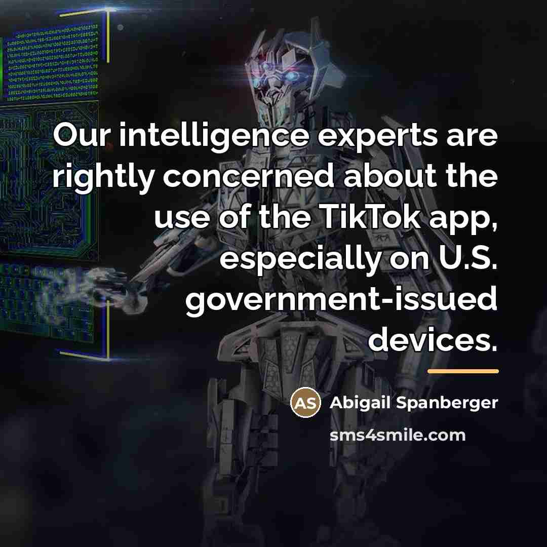 “Our intelligence experts are rightly concerned about the use of…” quote by Abigail Spanberger