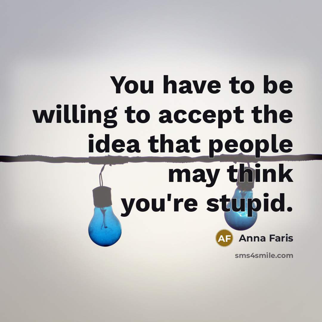 “You have to be willing to accept the idea that…” quote by Anna Faris