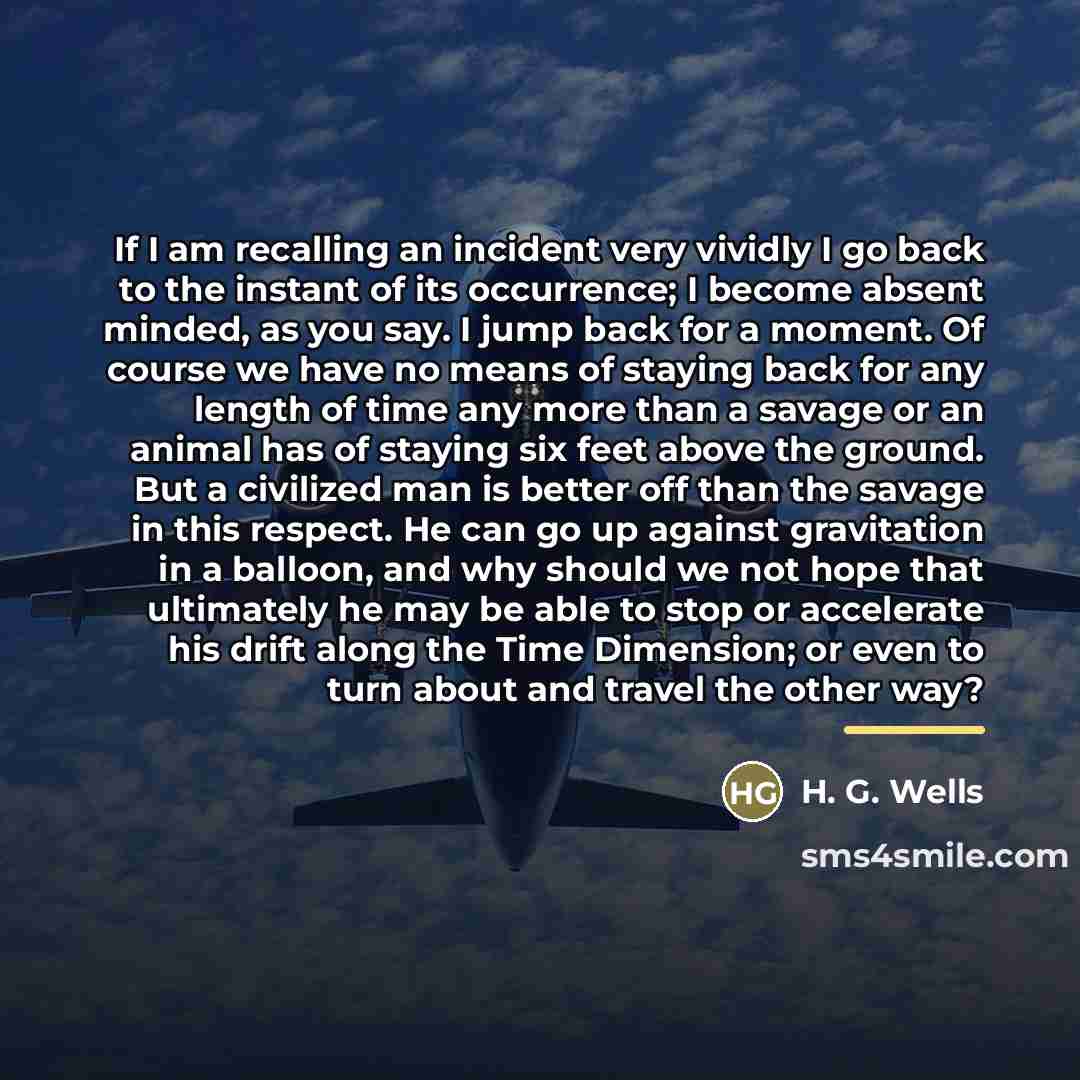 “If I am recalling an incident very vividly I go…” quote by H. G. Wells