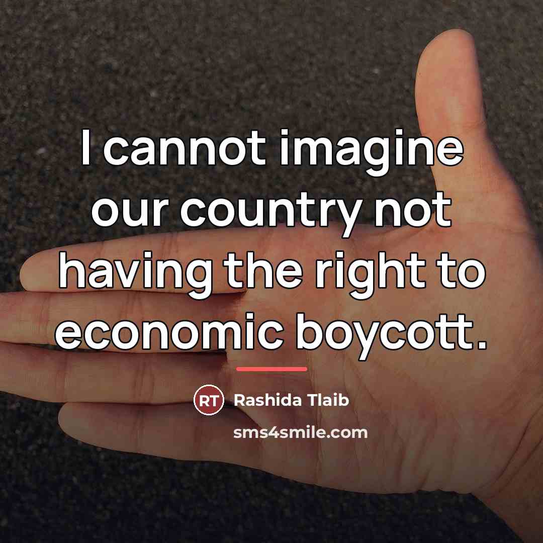 “I cannot imagine our country not having the right to…” quote by Rashida Tlaib