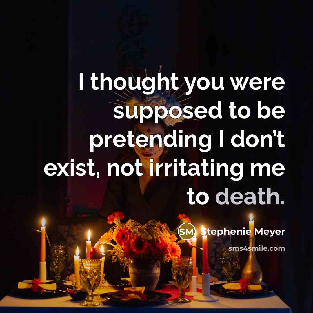 “I thought you were supposed to be pretending I don’t…” quote by Stephenie Meyer
