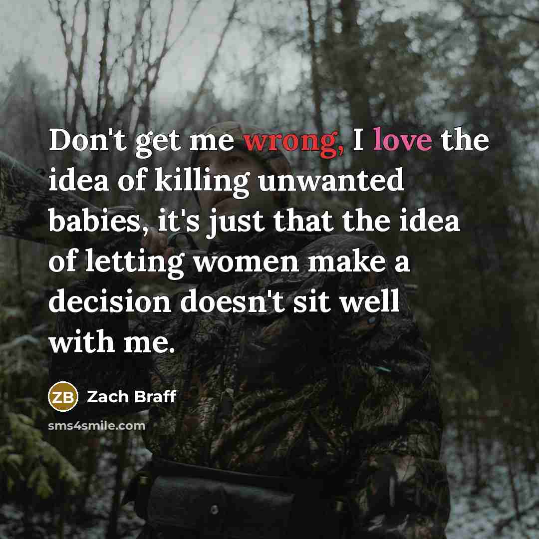 “Don't get me wrong, I love the idea of killing…” quote by Zach Braff
