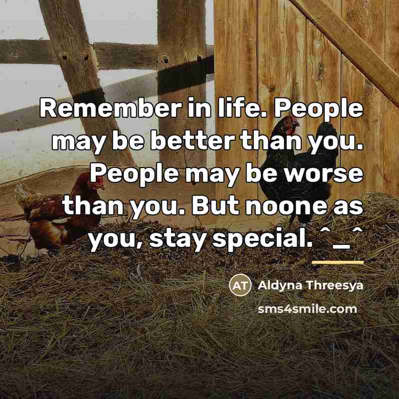 “Remember in life. People may be better than you. People…” quote by Aldyna Threesya