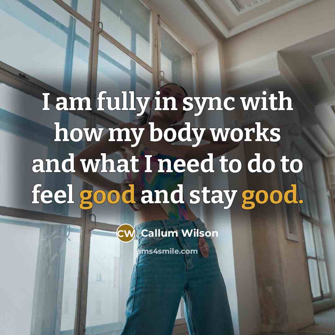 “I am fully in sync with how my body works…” quote by Callum Wilson