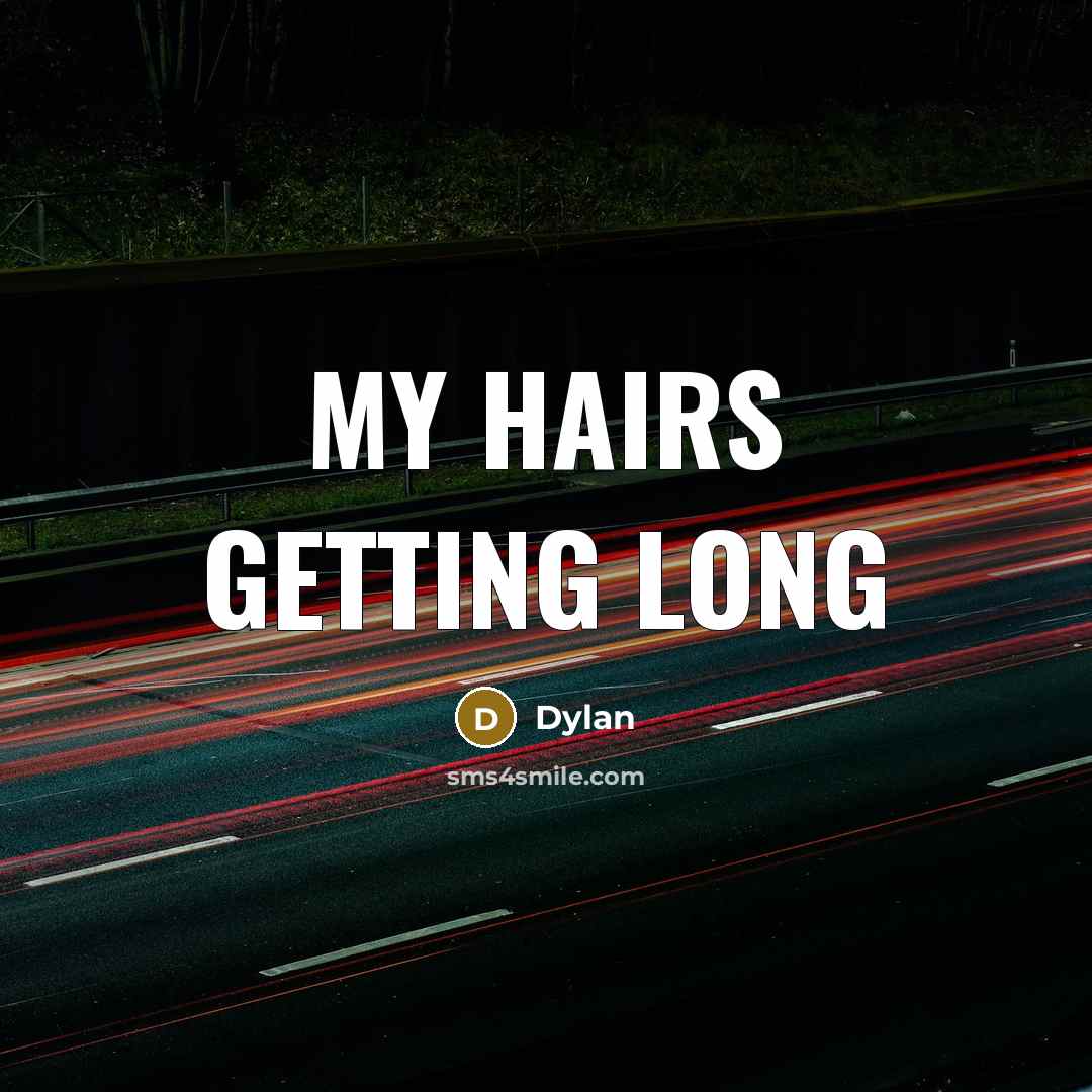 “My hairs getting long…” quote by Dylan