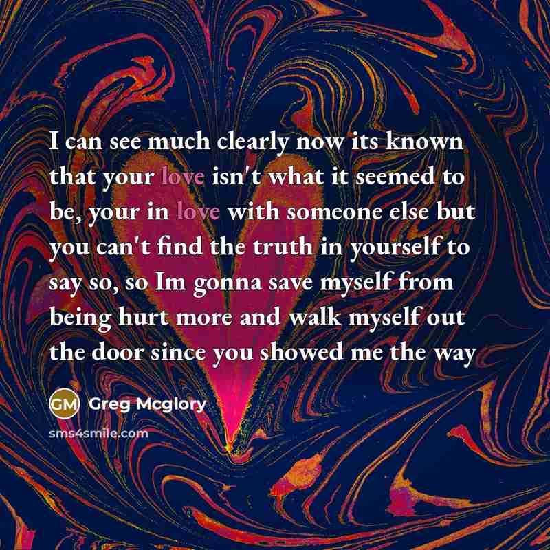 “I can see much clearly now its known that your…” quote by Greg Mcglory