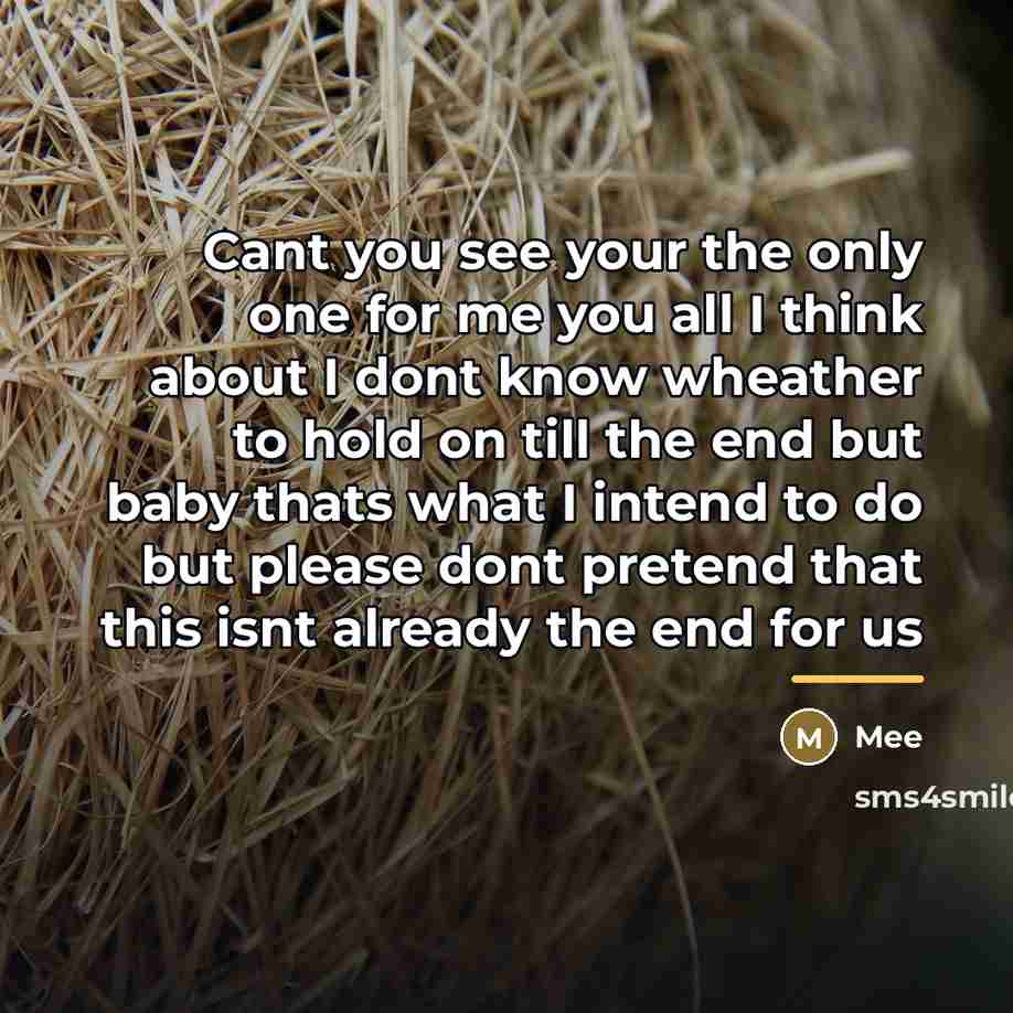 “Cant you see your the only one for me you…” quote by Mee