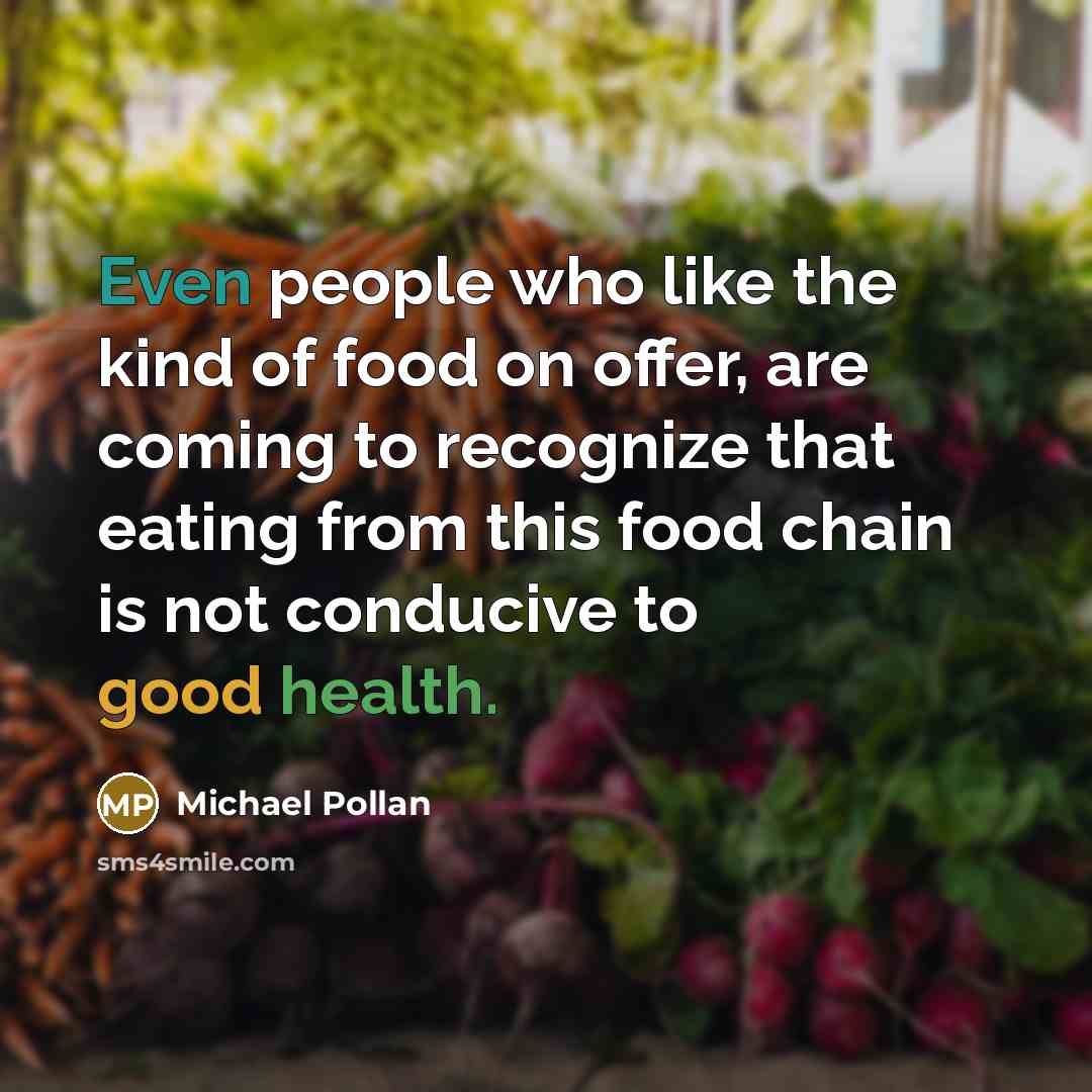 “Even people who like the kind of food on offer,…” quote by Michael Pollan