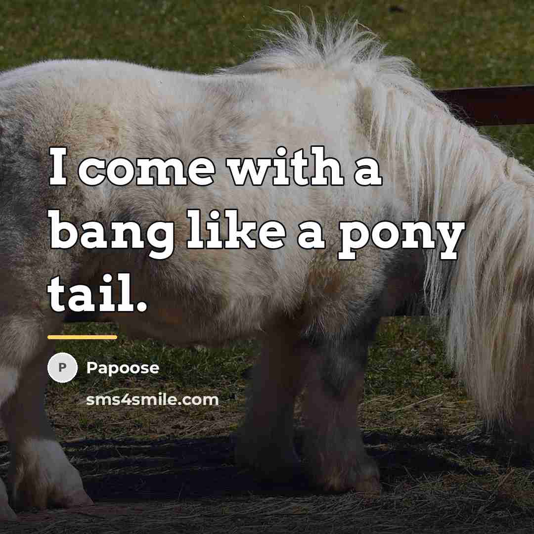 “I come with a bang like a pony tail.…” quote by Papoose