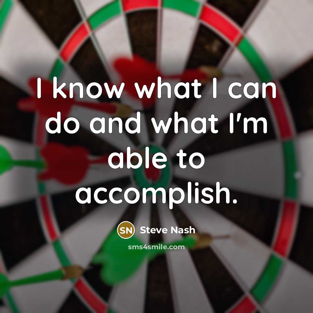 “I know what I can do and what I'm able…” quote by Steve Nash