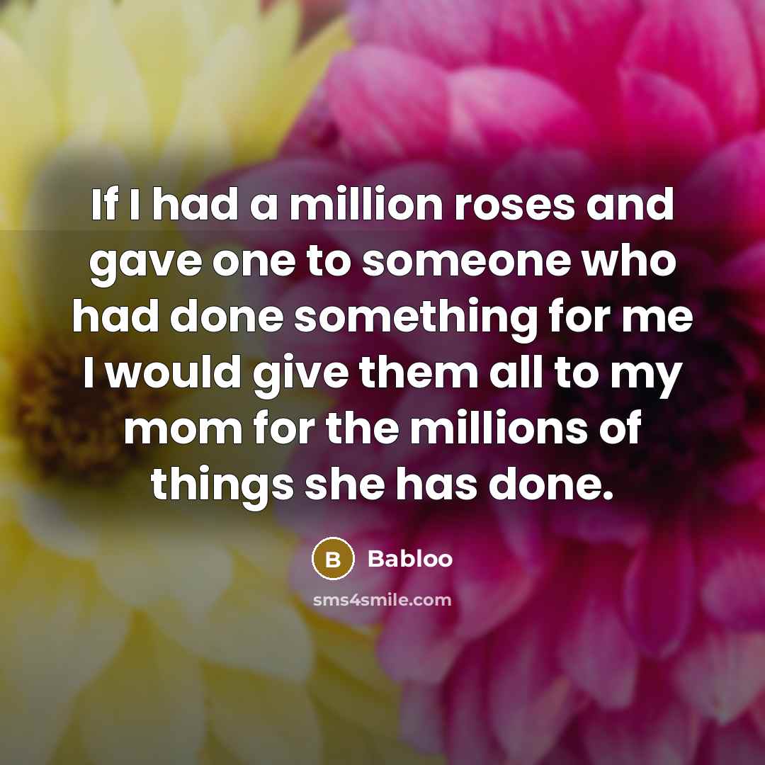 “If I had a million roses and gave one to…” quote by Babloo