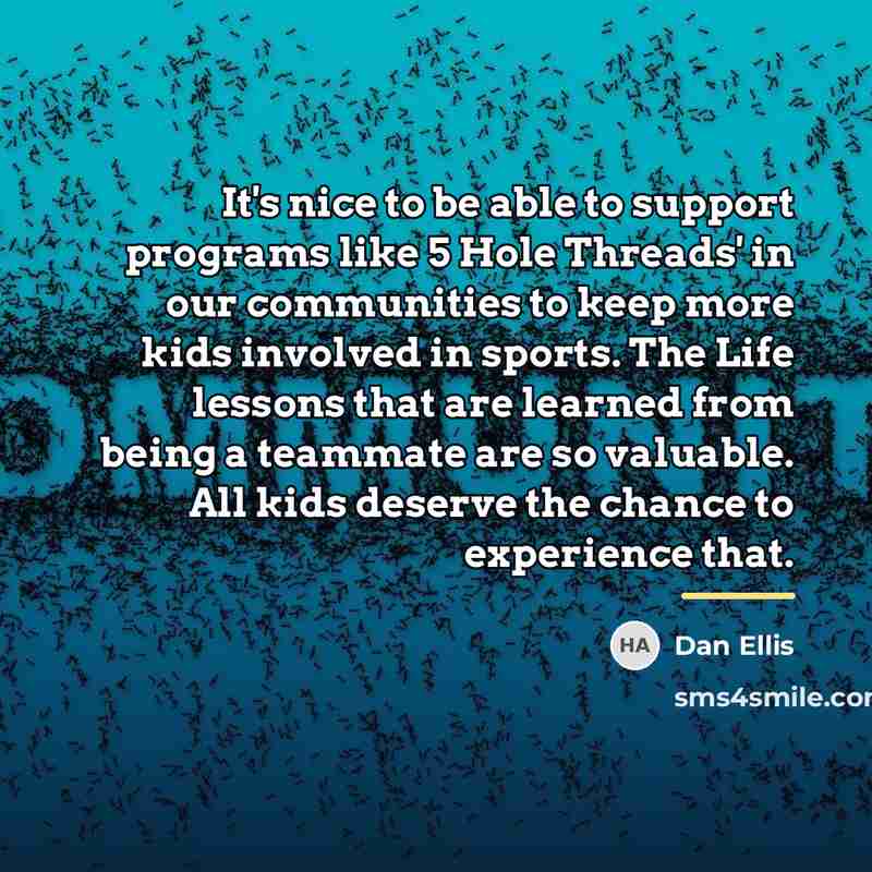 “It's nice to be able to support programs like 5…” quote by Dan Ellis