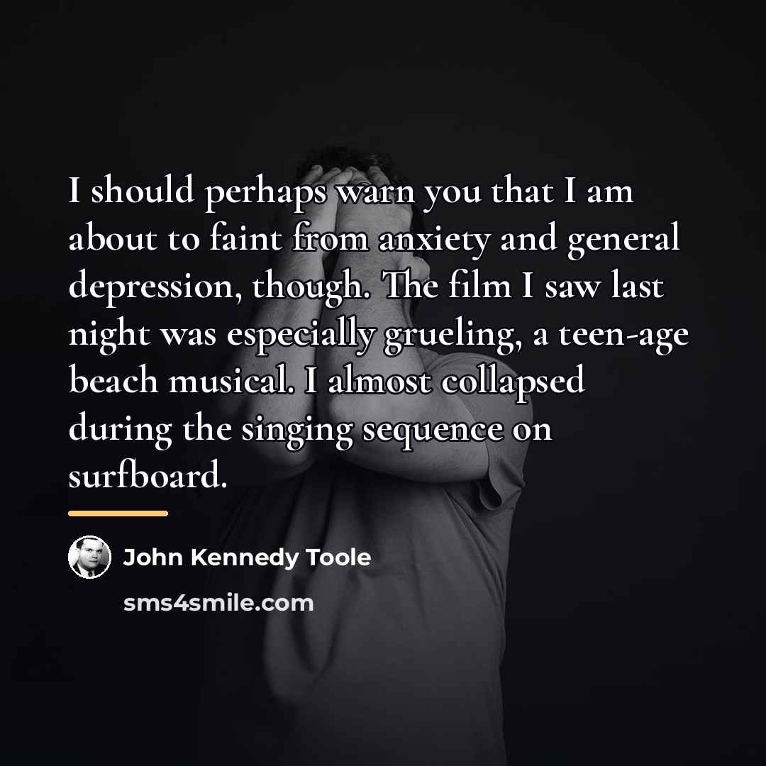“I should perhaps warn you that I am about to…” quote by John Kennedy Toole