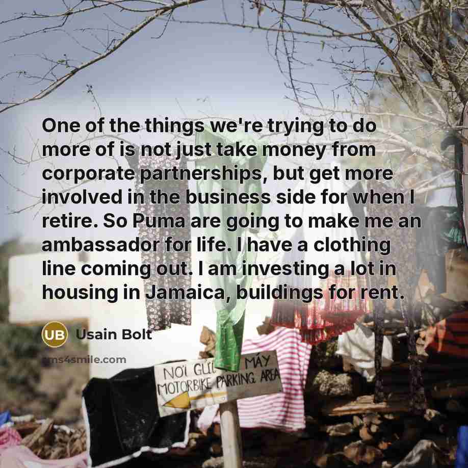 “One of the things we're trying to do more of…” quote by Usain Bolt
