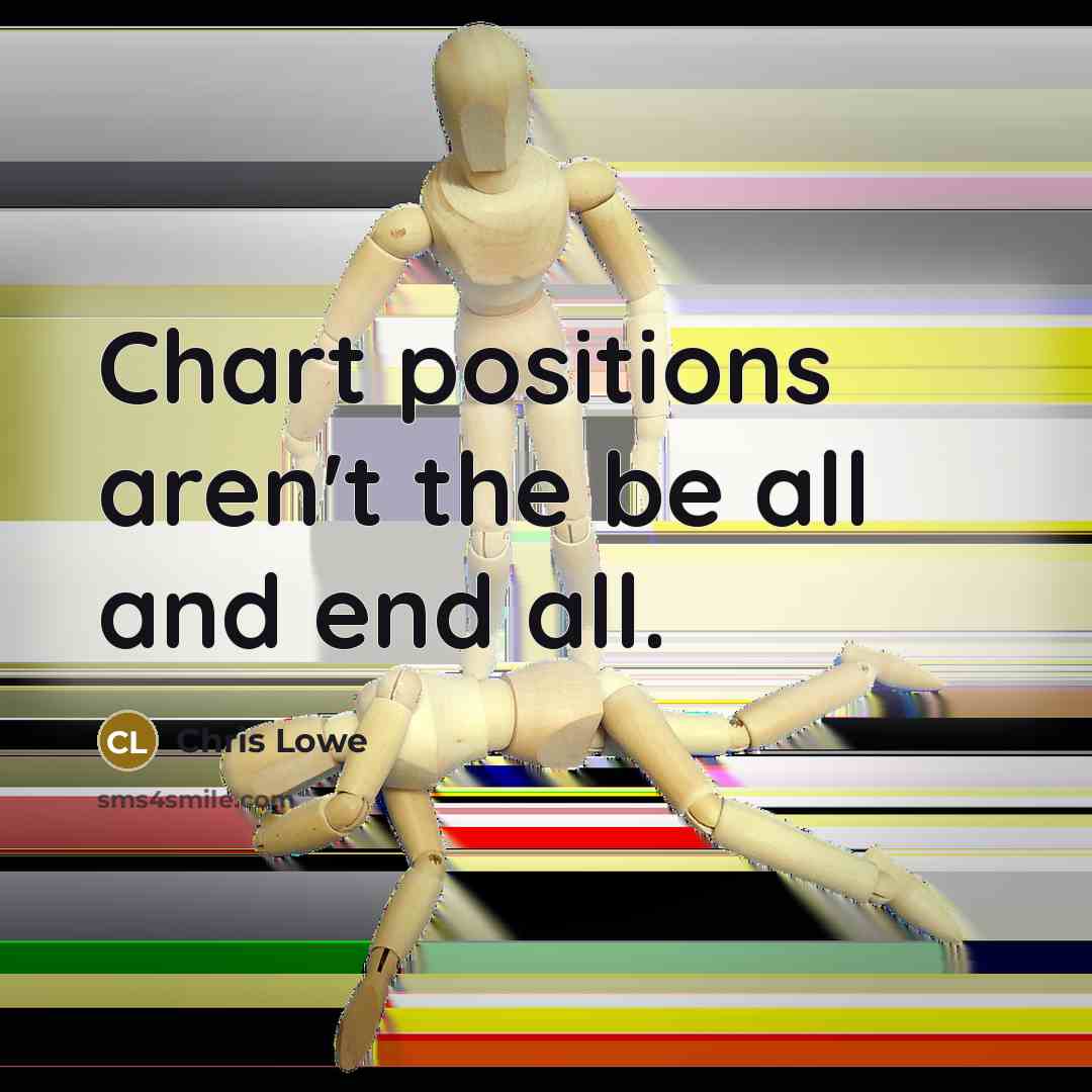 “Chart positions aren't the be all and end all.…” quote by Chris Lowe