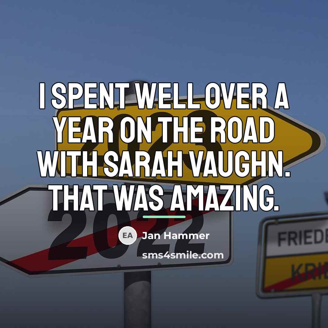 “I spent well over a year on the road with…” quote by Jan Hammer
