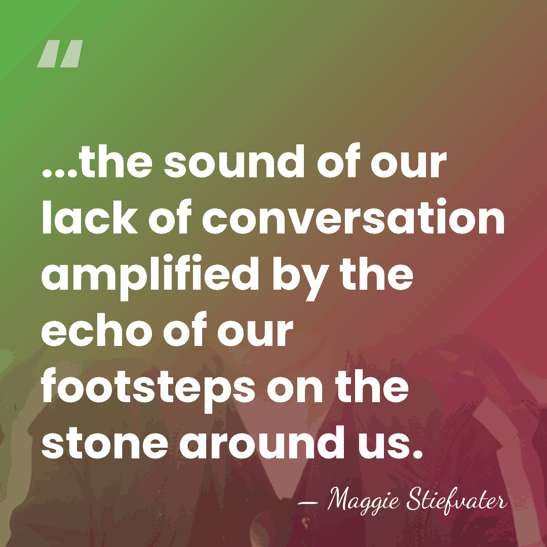 ...the sound of our lack of conversation amplified by the echo of&hellip; - Maggie Stiefvater