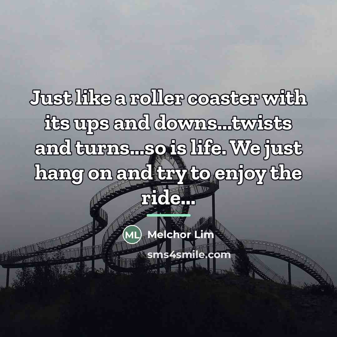 “Just like a roller coaster with its ups and downs...twists…” quote by Melchor Lim
