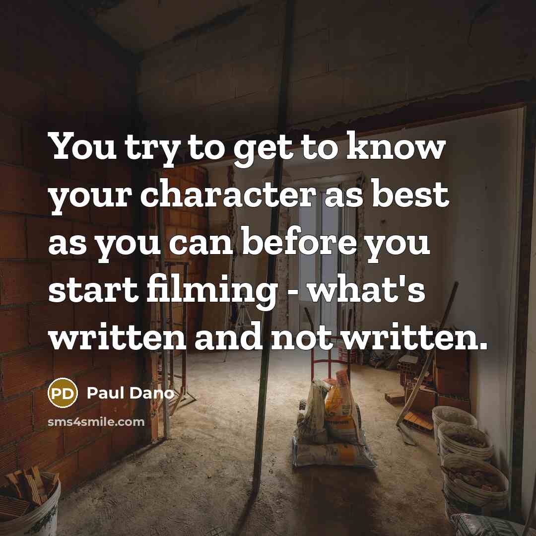 “You try to get to know your character as best…” quote by Paul Dano