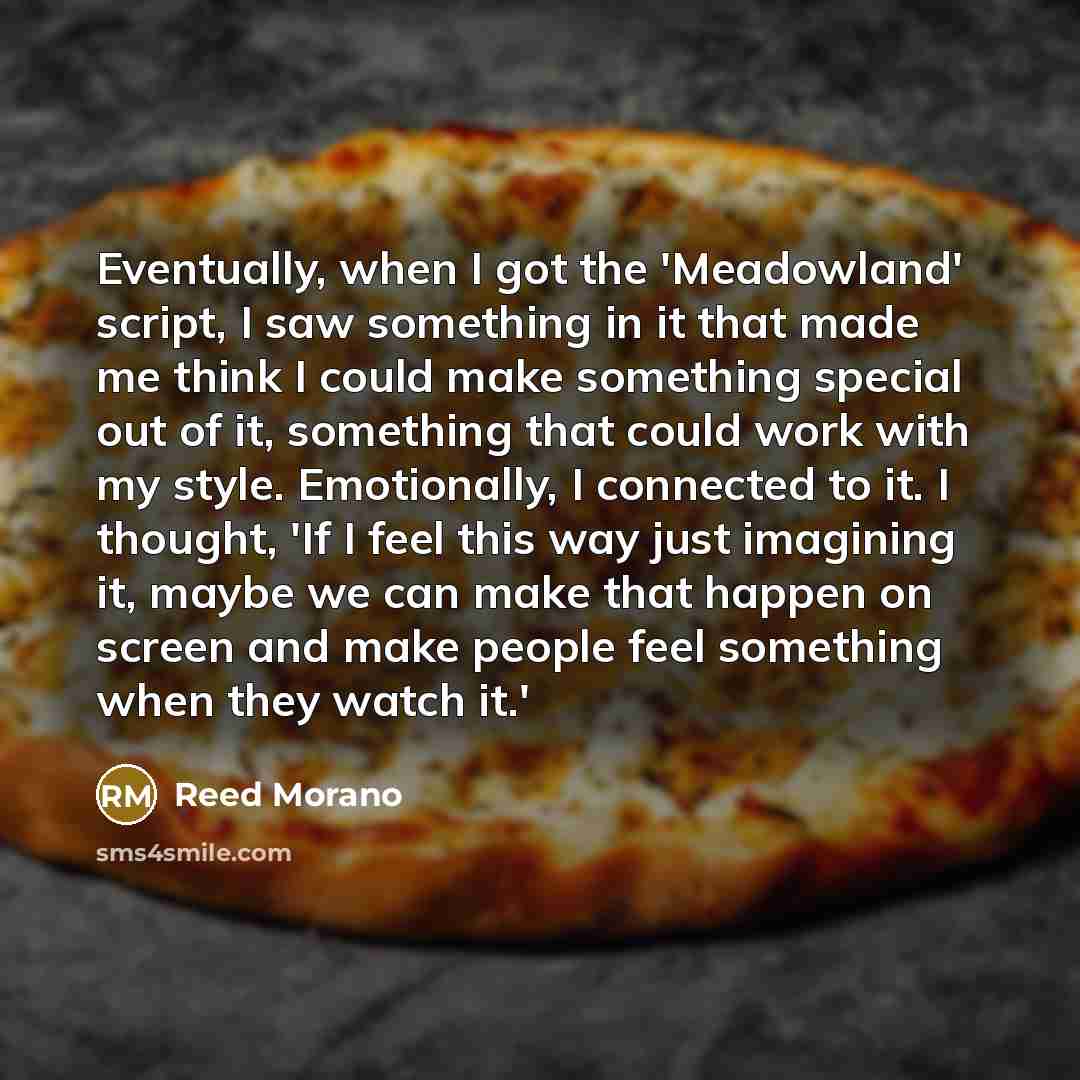 “Eventually, when I got the 'Meadowland' script, I saw something…” quote by Reed Morano