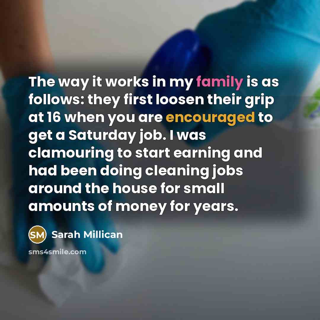 “The way it works in my family is as follows:…” quote by Sarah Millican