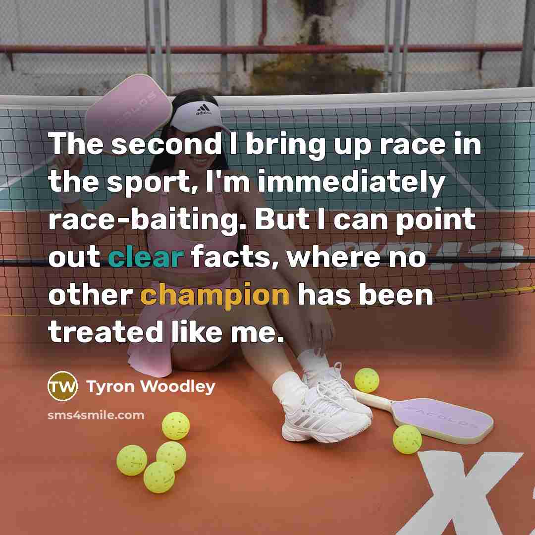 “The second I bring up race in the sport, I'm…” quote by Tyron Woodley