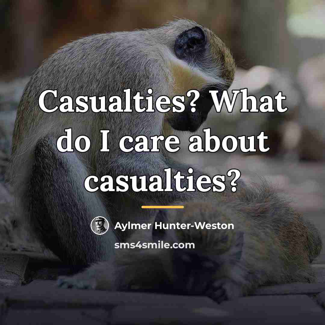 “Casualties? What do I care about casualties?…” quote by Aylmer Hunter-Weston