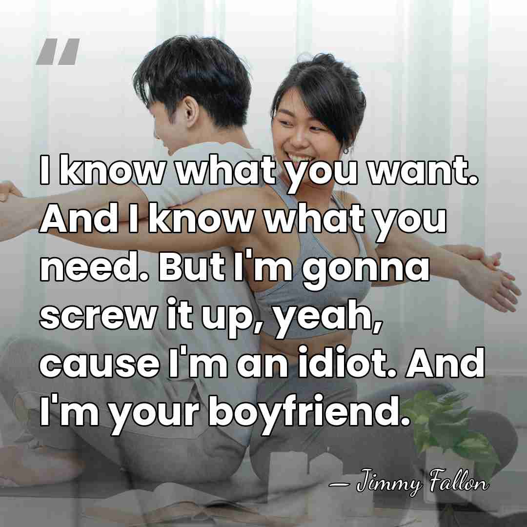 I know what you want. And I know what you need. But&hellip; - Jimmy Fallon