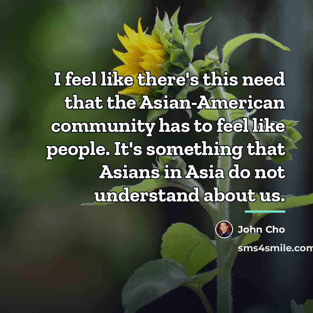 “I feel like there's this need that the Asian-American community…” quote by John Cho