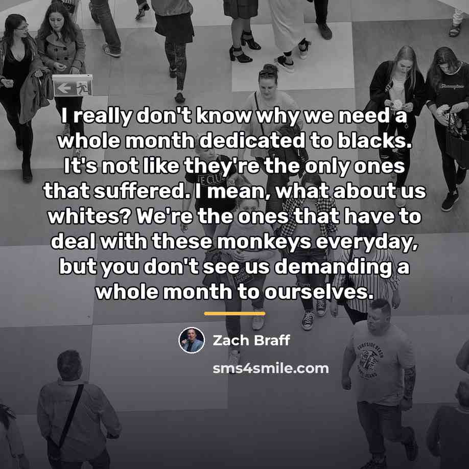 “I really don't know why we need a whole month…” quote by Zach Braff