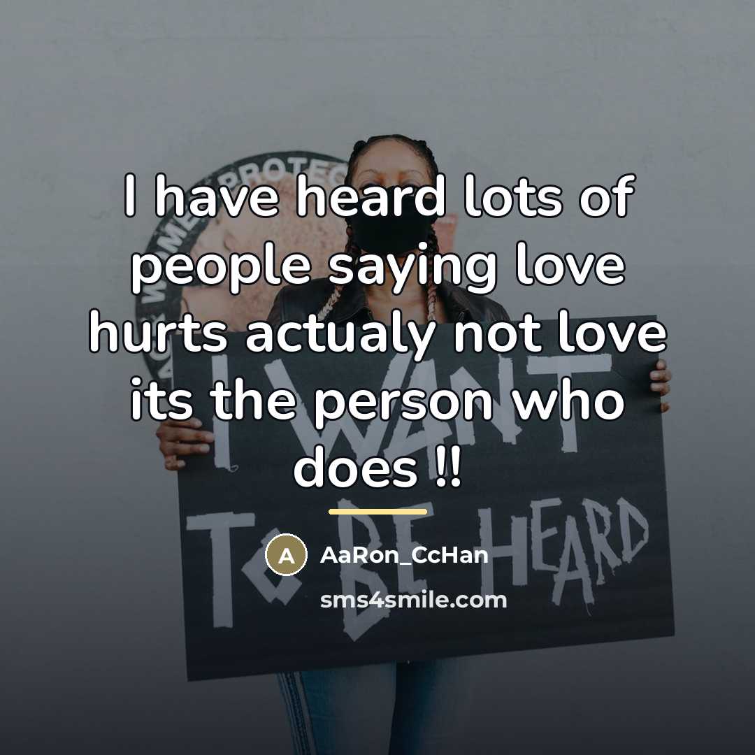 “I have heard lots of people saying love hurts actualy…” quote by AaRon_CcHan