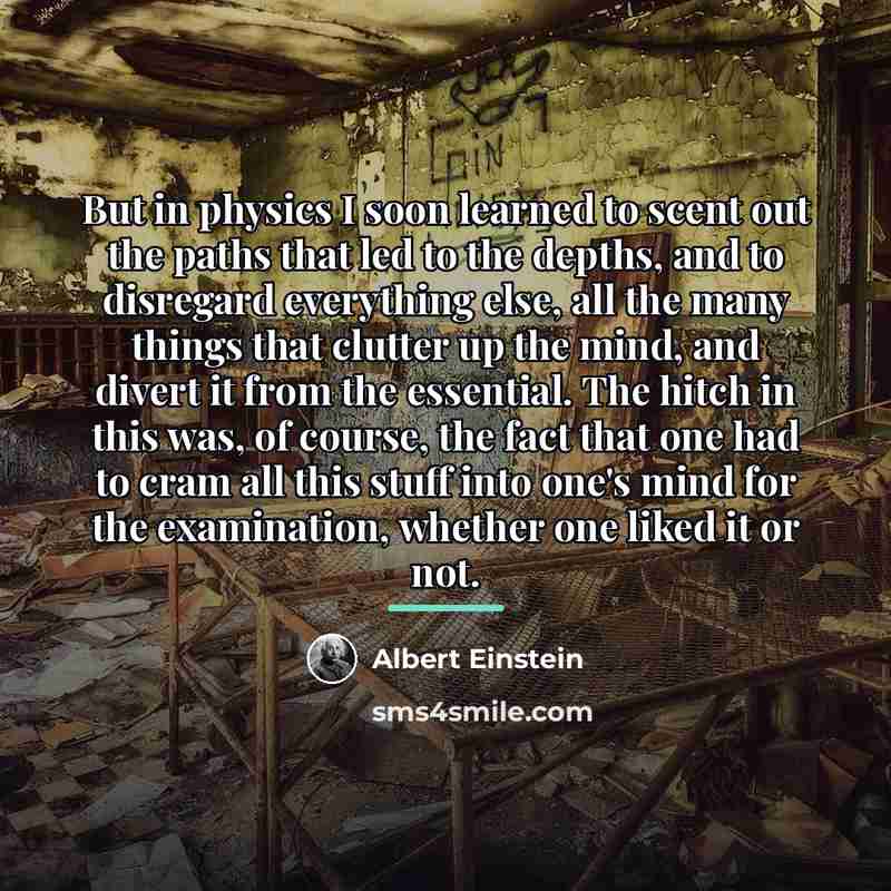 “But in physics I soon learned to scent out the…” quote by Albert Einstein