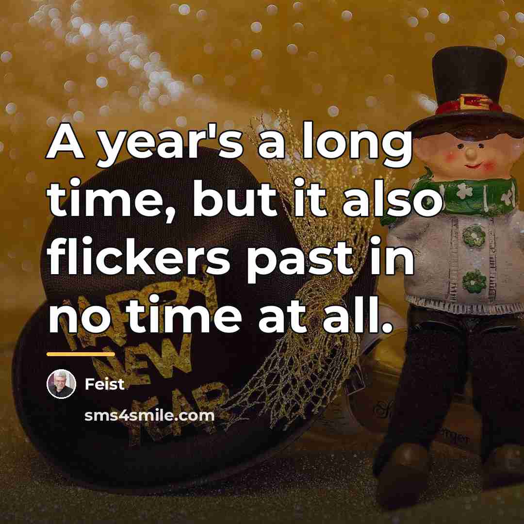 “A year's a long time, but it also flickers past…” quote by Feist