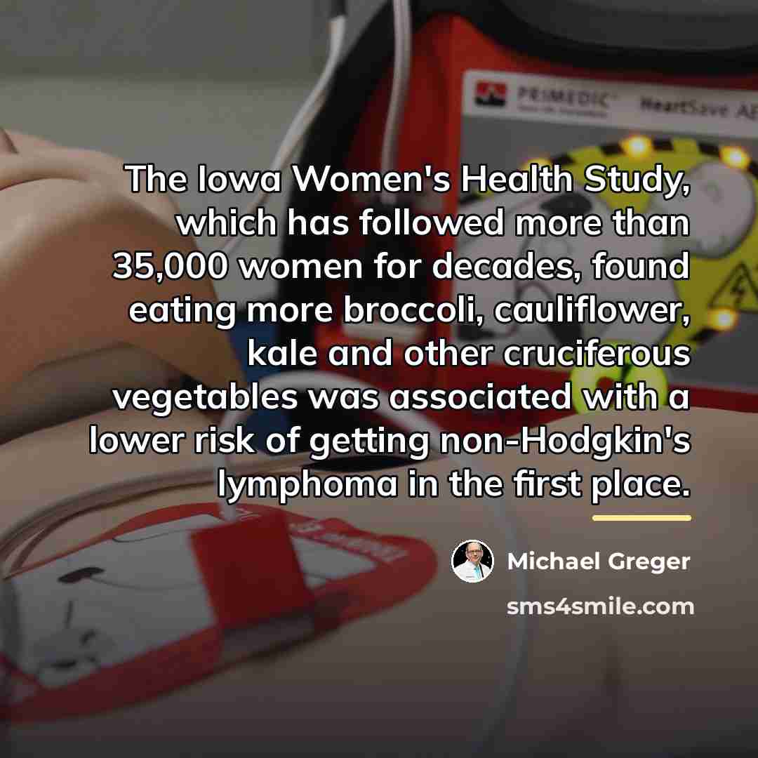 “The Iowa Women's Health Study, which has followed more than…” quote by Michael Greger